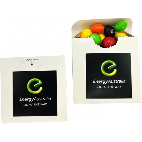 Flip Lid Cardboard Box with Skittles 50g